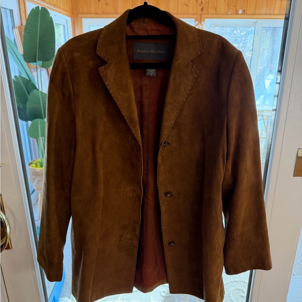 Vintage Banana Republic Brown Suede coat